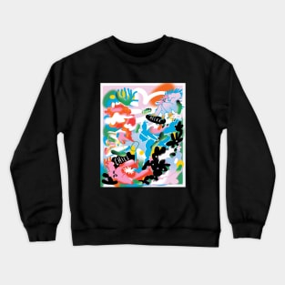 A beautiful mess - Contemporary Illustration Figure Floral Shapes Gradient Style Crewneck Sweatshirt